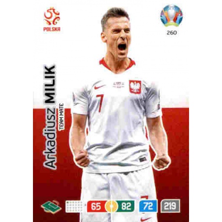 Arkadiusz Milik Poland 260 Adrenalyn XL Euro 2020