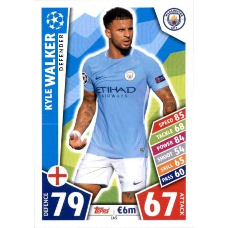 Kyle Walker Manchester City 165 Match Attax Champions 2017-18