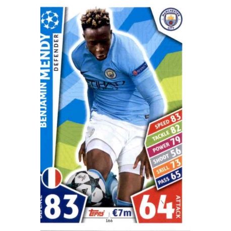 Benjamin Mendy Manchester City 166 Match Attax Champions 2017-18
