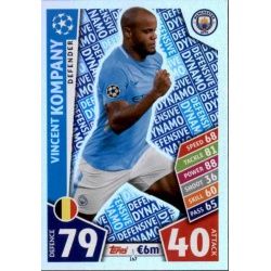 Vincent Kompany - Defensive Dynamo Manchester City 167 Match Attax Champions 2017-18