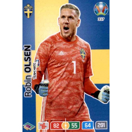 Robin Olsen Sweden 317 Adrenalyn XL Euro 2020