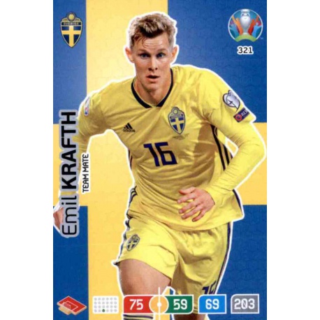 Emil Krafth Sweden 321 Adrenalyn XL Euro 2020