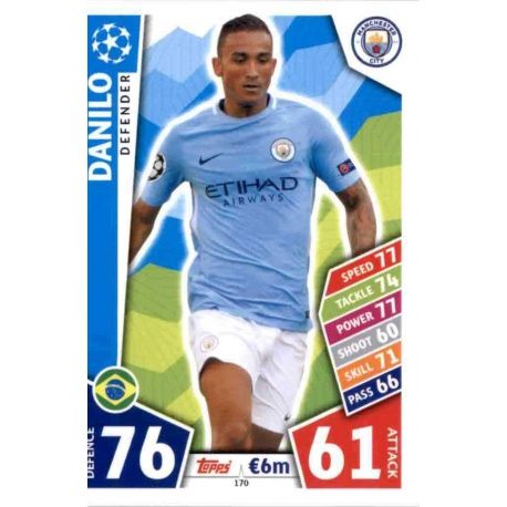 Danilo Manchester City 170 Match Attax Champions 2017-18