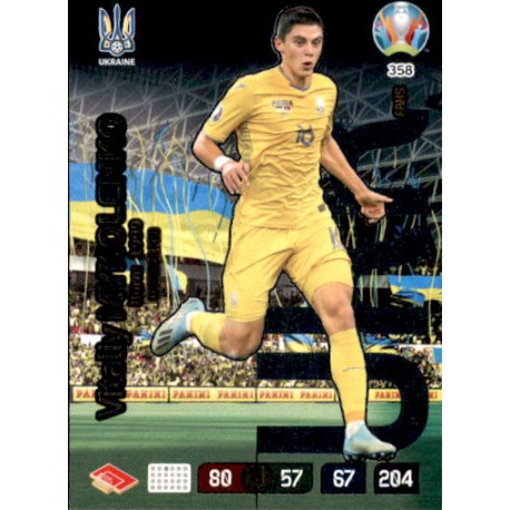 Vitaliy Mykolenko Wonderkid Ukraine 358 Adrenalyn XL Euro 2020