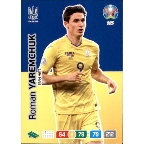 Roman Yaremtschuk Ukraine 367 Adrenalyn XL Euro 2020