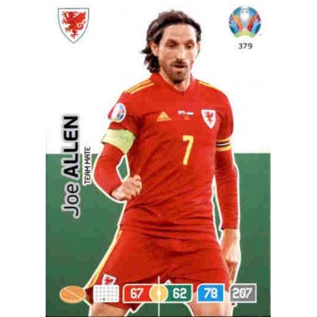 Joe Allen Wales 379 Adrenalyn XL Euro 2020