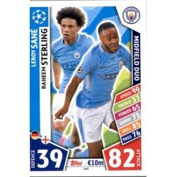 Leroy Sané - Raheem Sterling - Midfield Duo Manchester City 180 Match Attax Champions 2017-18