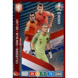 Cillessen – van Dijk – de Ligt Multiple The Wall Netherlands 438 Adrenalyn XL Euro 2020