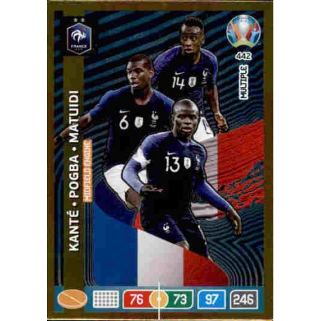 N’Golo Kanté – Pogba – Matuidi Multiple Midfield Engine France 442 Adrenalyn XL Euro 2020