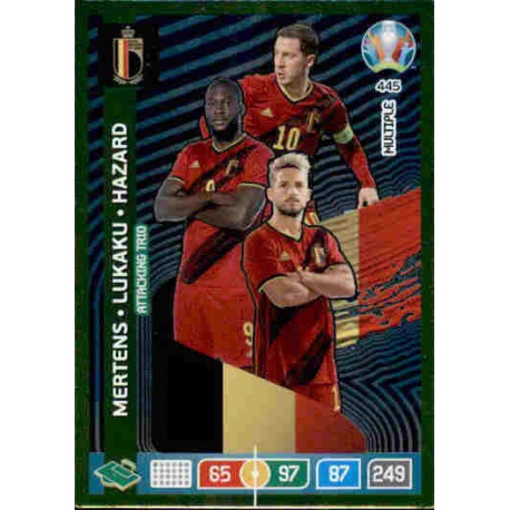 Mertens – Lukaku – Hazard Multiple Attacking Trio Belgium 445 Adrenalyn XL Euro 2020