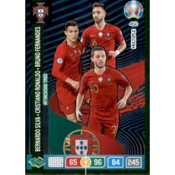 Silva – Cristiano Ronaldo – Fernandes Multiple Attacking Trio Portugal 450 Adrenalyn XL Euro 2020