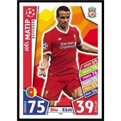 Joël Matip Liverpool 186 Match Attax Champions 2017-18