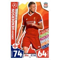 Jordan Henderson Liverpool 188 Match Attax Champions 2017-18