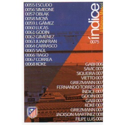 Índice Atlético Madrid 75 Las Fichas Quiz Liga 2016 Official Quiz Game Collection