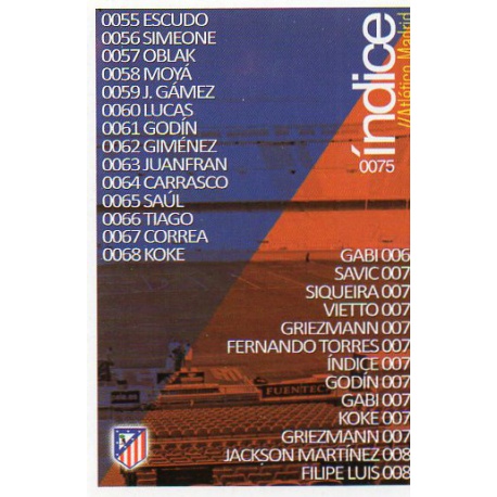 Índice Atlético Madrid 75 Las Fichas Quiz Liga 2016 Official Quiz Game Collection