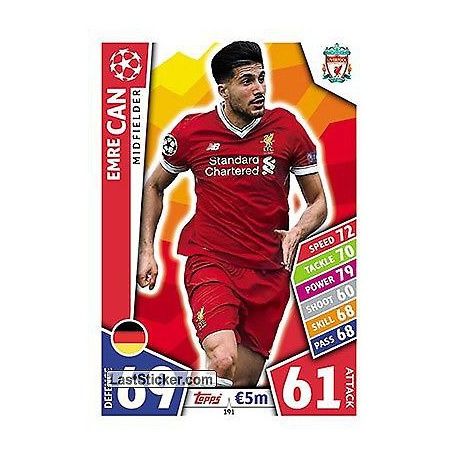 Emre Can Liverpool 191 Match Attax Champions 2017-18