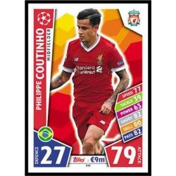 Philippe Coutinho Liverpool 192 Match Attax Champions 2017-18
