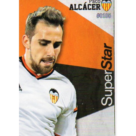 Paco Alcacer Superstar Valencia 105 Las Fichas Quiz Liga 2016 Official Quiz Game Collection