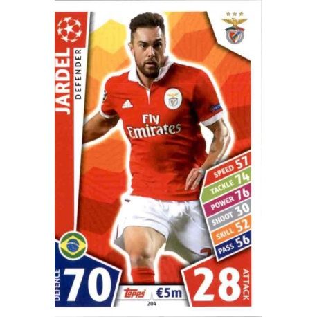 Jardel Benfica 204 Match Attax Champions 2017-18
