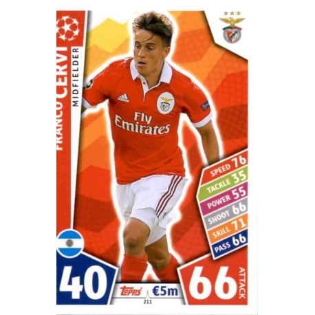 Franco Cervi Benfica 211 Match Attax Champions 2017-18