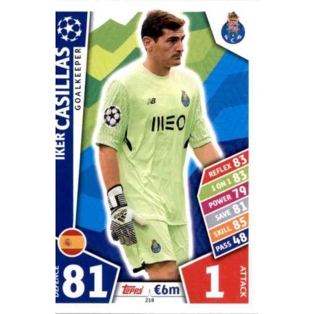 Iker Casillas Oporto 218 Match Attax Champions 2017-18