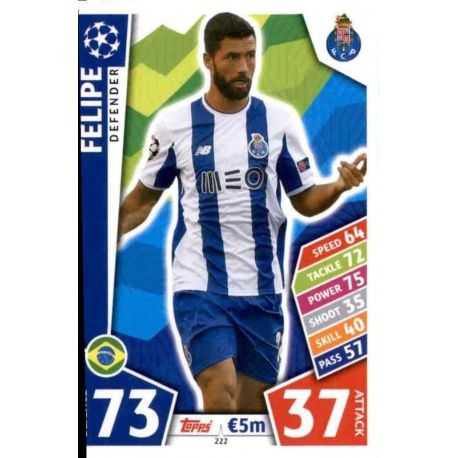 Felipe Oporto 222 Match Attax Champions 2017-18