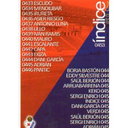 Índice Eibar 453 Las Fichas Quiz Liga 2016 Official Quiz Game Collection