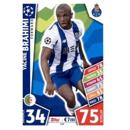 Yacine Brahimi Oporto 230 Match Attax Champions 2017-18