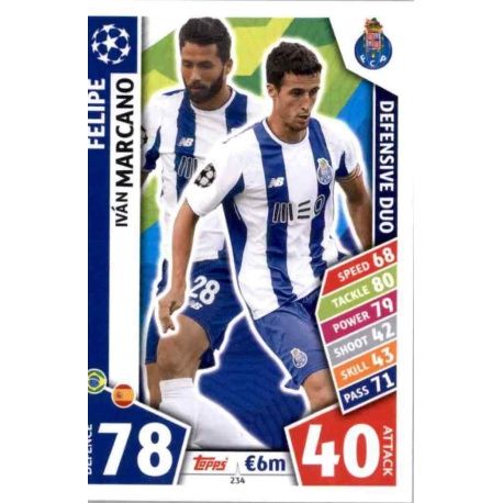 Felipe - Iván Marcano - Defensive Duo Oporto 234 Match Attax Champions 2017-18