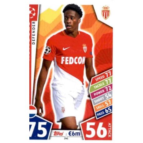 Terence Kongolo Monaco 241 Match Attax Champions 2017-18