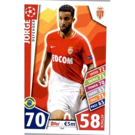 Jorge Monaco 242 Match Attax Champions 2017-18