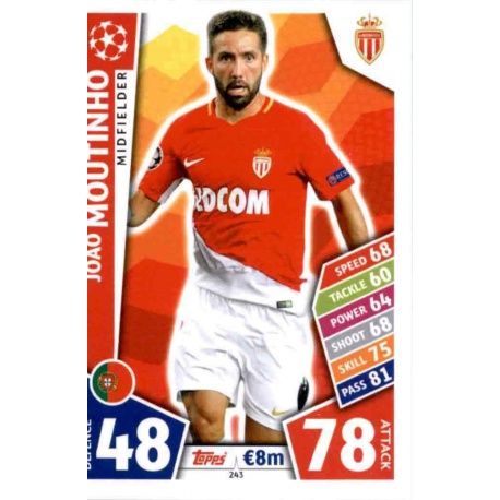 João Moutinho Monaco 243 Match Attax Champions 2017-18