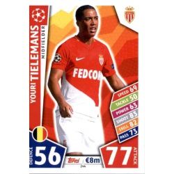 Youri Tielemans Monaco 244 Match Attax Champions 2017-18