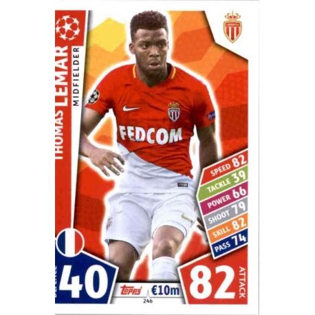 Thomas Lemar Monaco 246 Match Attax Champions 2017-18