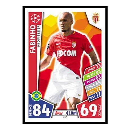 Fabinho Monaco 247 Match Attax Champions 2017-18