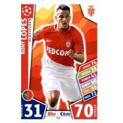 Rony Lopes Monaco 248 Match Attax Champions 2017-18