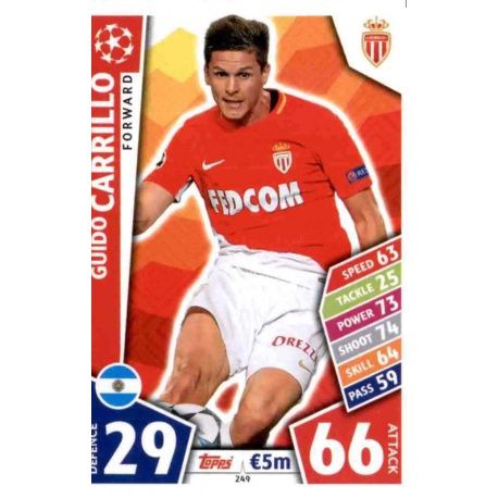 Guido Carrillo Monaco 249 Match Attax Champions 2017-18