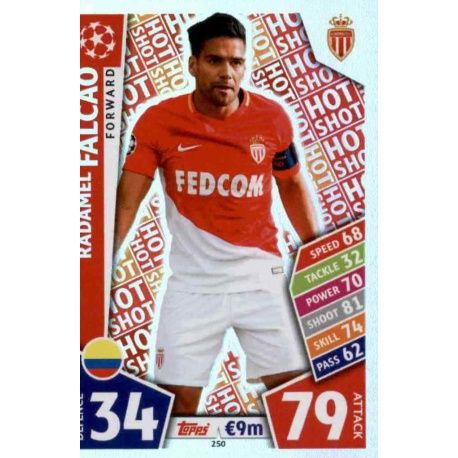 Radamel Falcao - Hot Shot Monaco 250 Match Attax Champions 2017-18