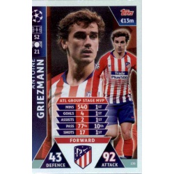 Griezmann UCL Group Stage MVP UP130 Match Attax Champions 2018-19