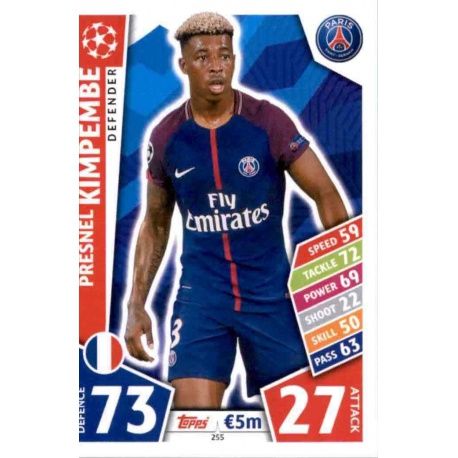 Presnel Kimpembe PSG 255 Match Attax Champions 2017-18