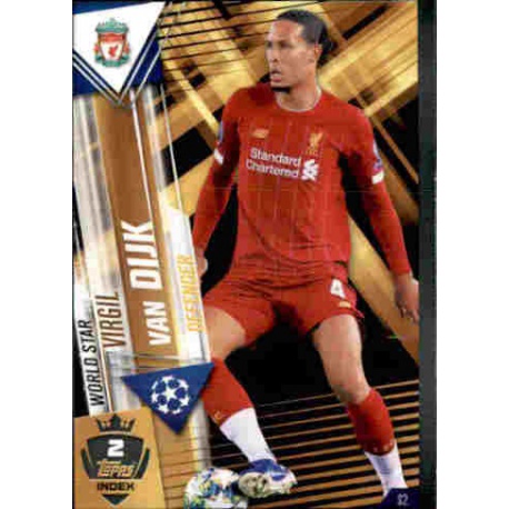 Virgil van Dijk Liverpool World Star W2 Match Attax 101 2019-20