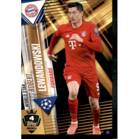 Robert Lewandowski Bayern München World Star W4 Match Attax 101 2019-20