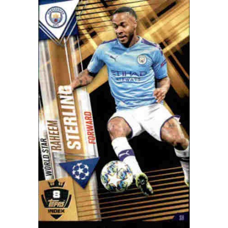 Raheem Sterling Manchester City World Star W8 Match Attax 101 2019-20