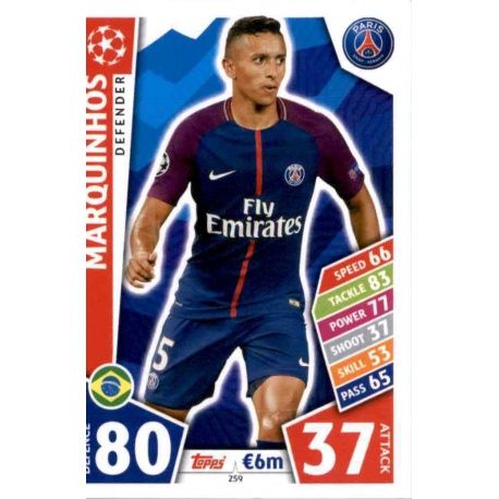 Marquinhos PSG 259 Match Attax Champions 2017-18