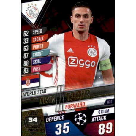 Dusan Tadic Ajax World Star W34 Match Attax 101 2019-20