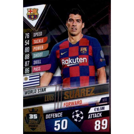 Luis Suárez Barcelona World Star W35 Match Attax 101 2019-20