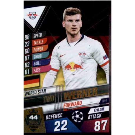 Timo Werner RB Leipzig World Star W44 Match Attax 101 2019-20