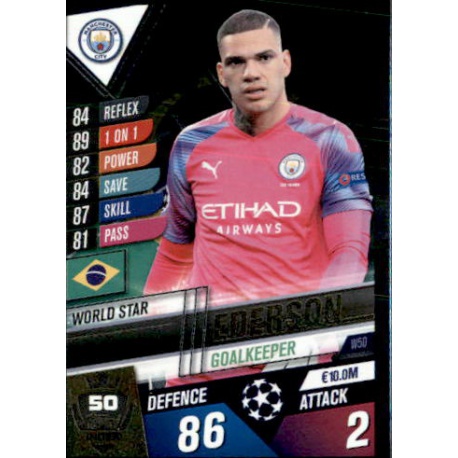 Ederson Manchester City World Star W50 Match Attax 101 2019-20