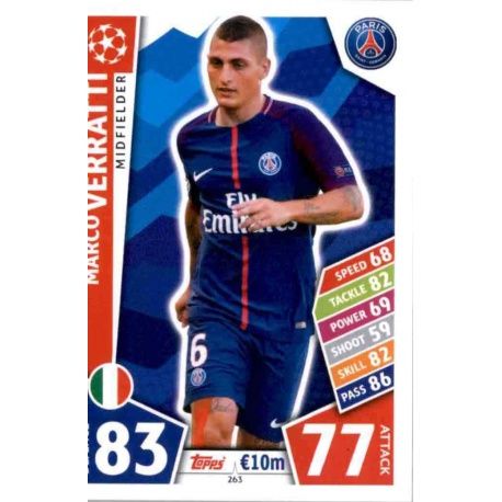 Marco Verratti PSG 263 Match Attax Champions 2017-18
