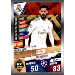 Isco Real Madrid World Star W67 Match Attax 101 2019-20